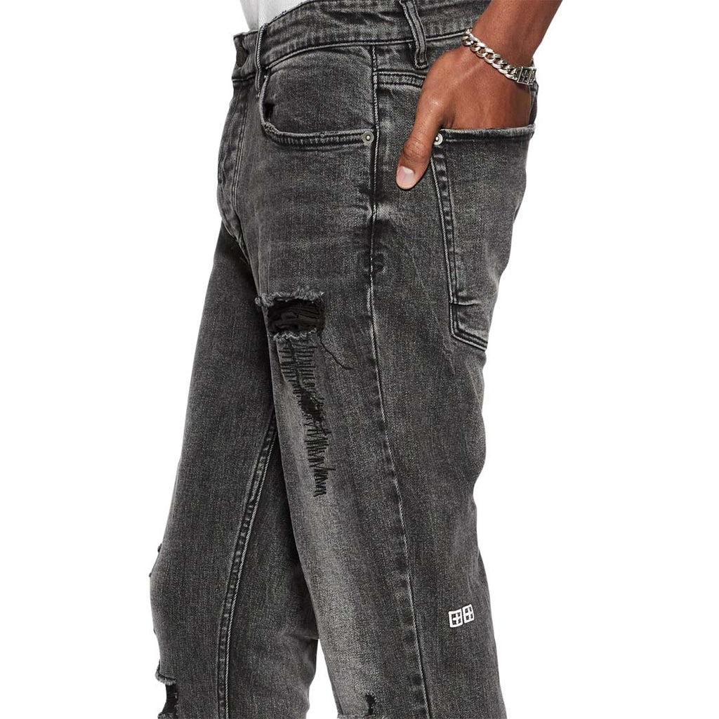 Ksubi Van Winkle Angst Thrashed Skinny Jeans Washed Black