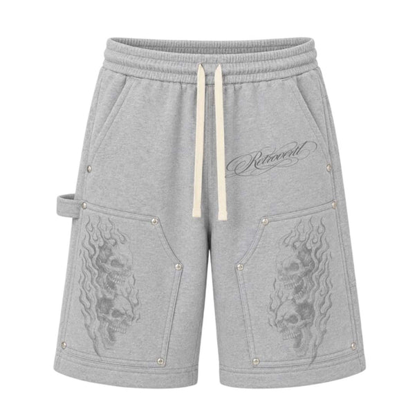 Retrovert Flame Grey Sweat Shorts