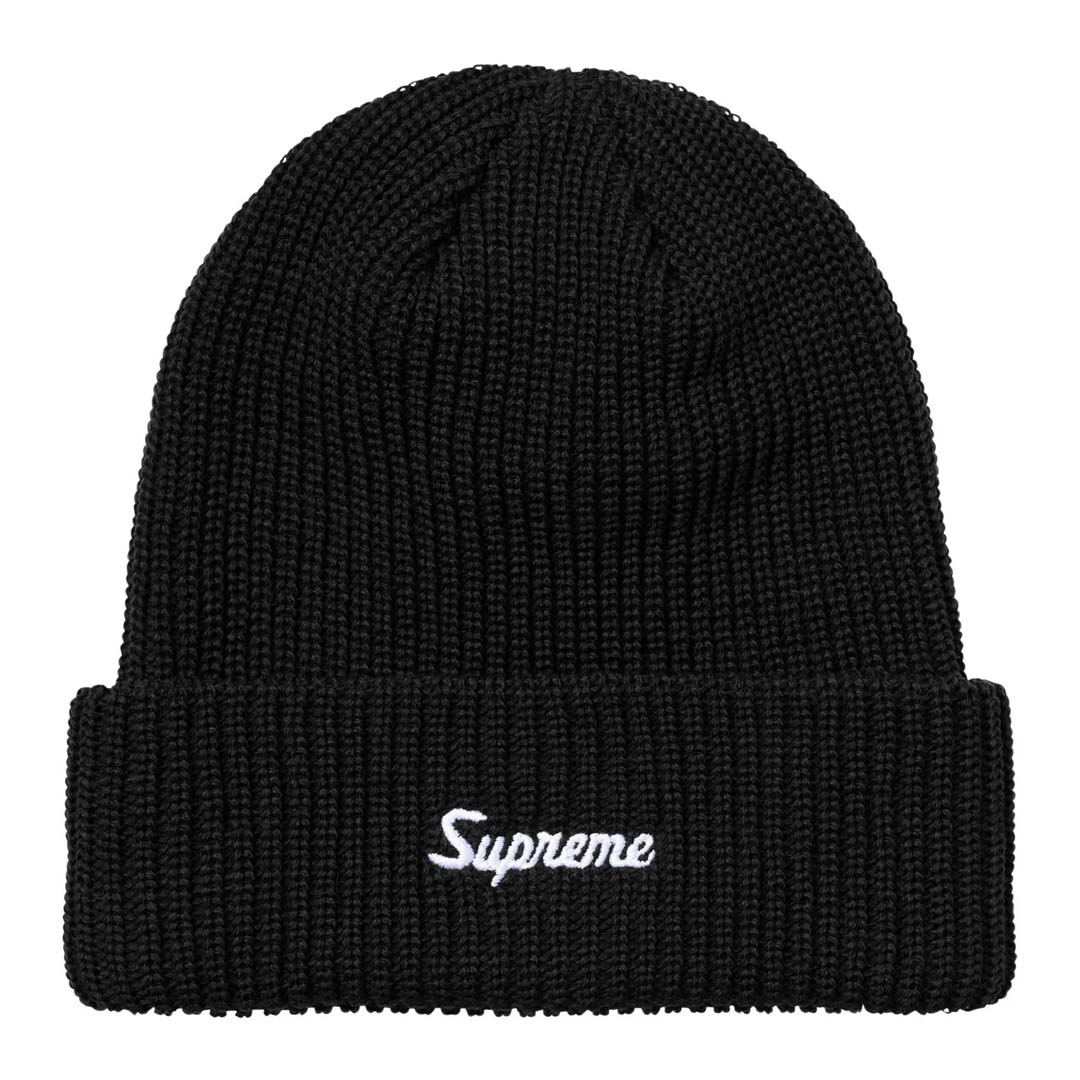 Supreme Loose Gauge Beanie Black FW26