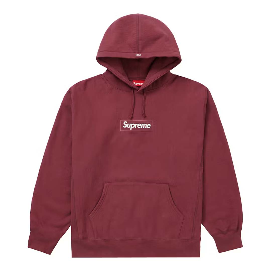 Supreme Box Logo Hooded Sweatshirt Plum
