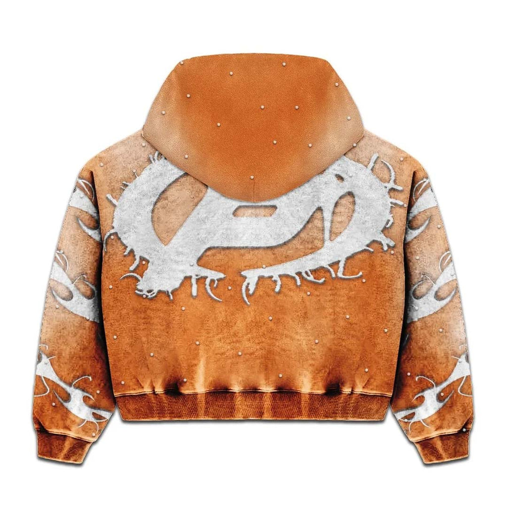 Prestige Flames Hoodie Faded Orange
