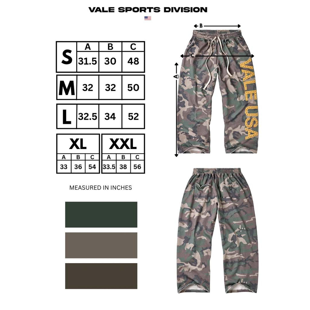 Vale Forever Camo Sweatpants Green Yellow Vale USA