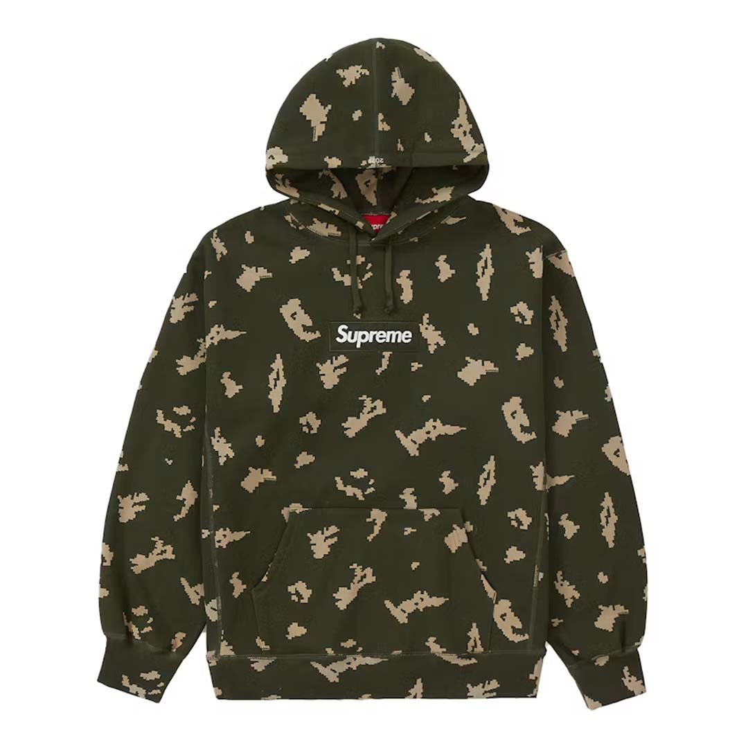 Supreme Box Logo Hooded Sweatshirt Olive Russian Camo