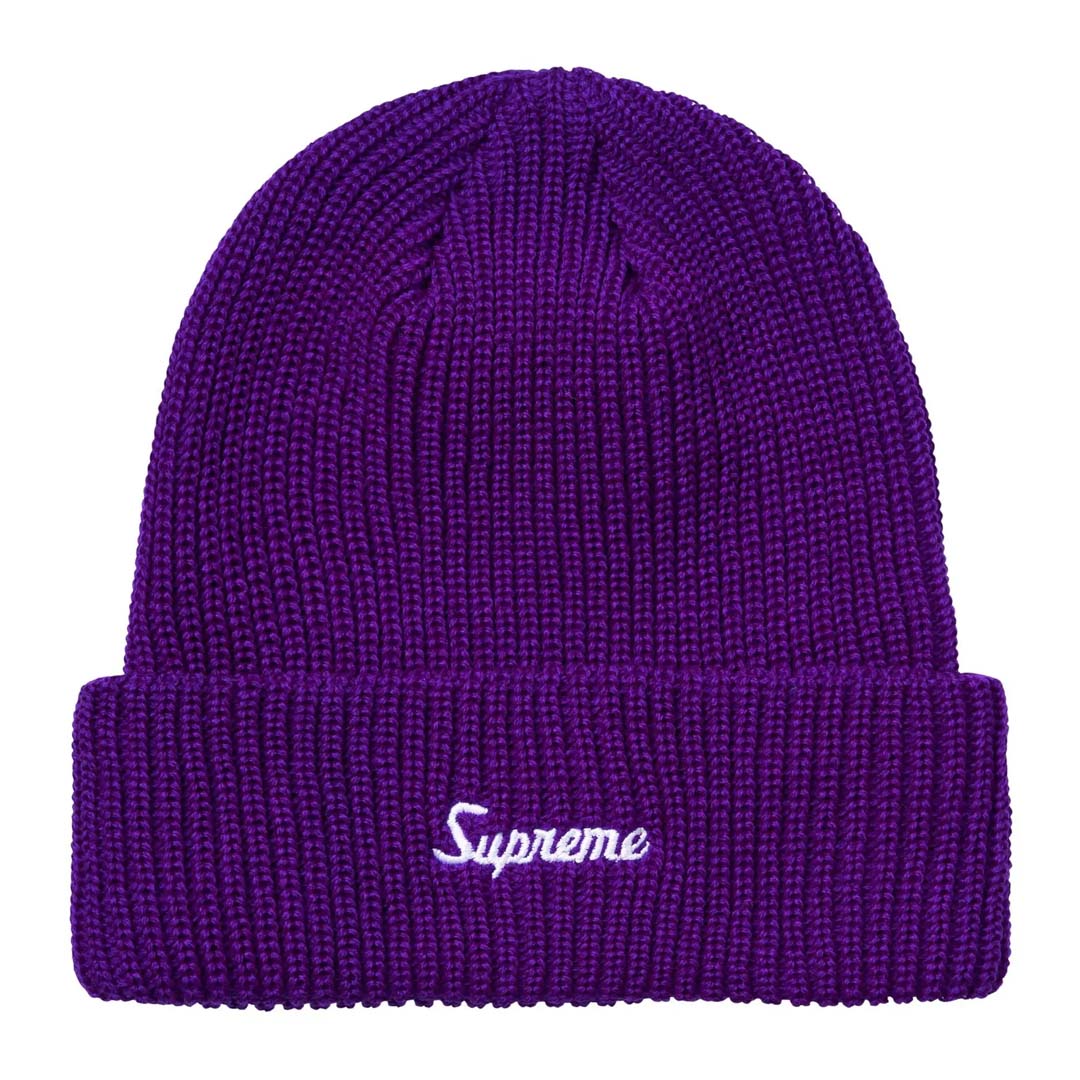 Supreme Loose Gauge Beanie Purple FW26