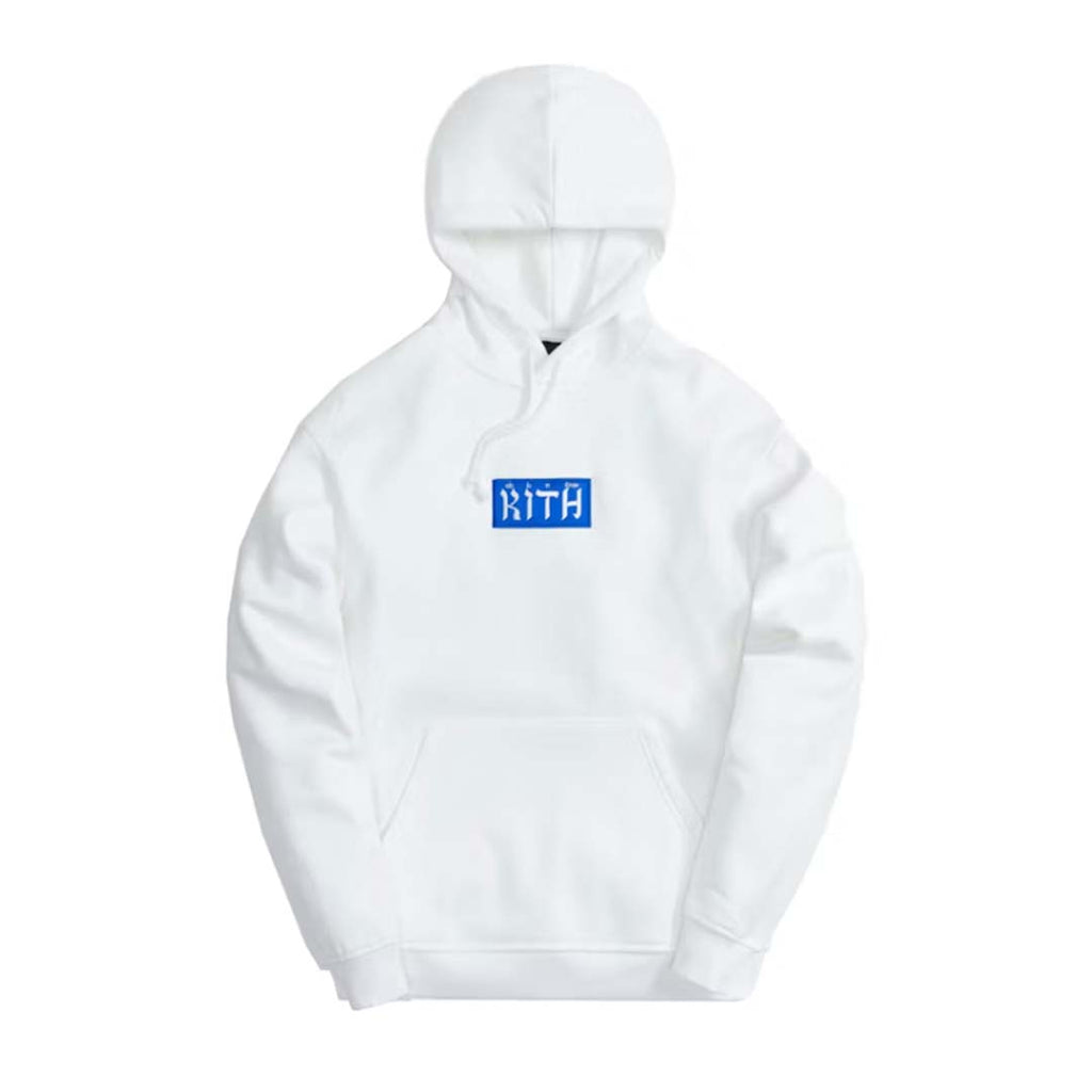 Kith Hebrew Script Box Logo White Hoodie