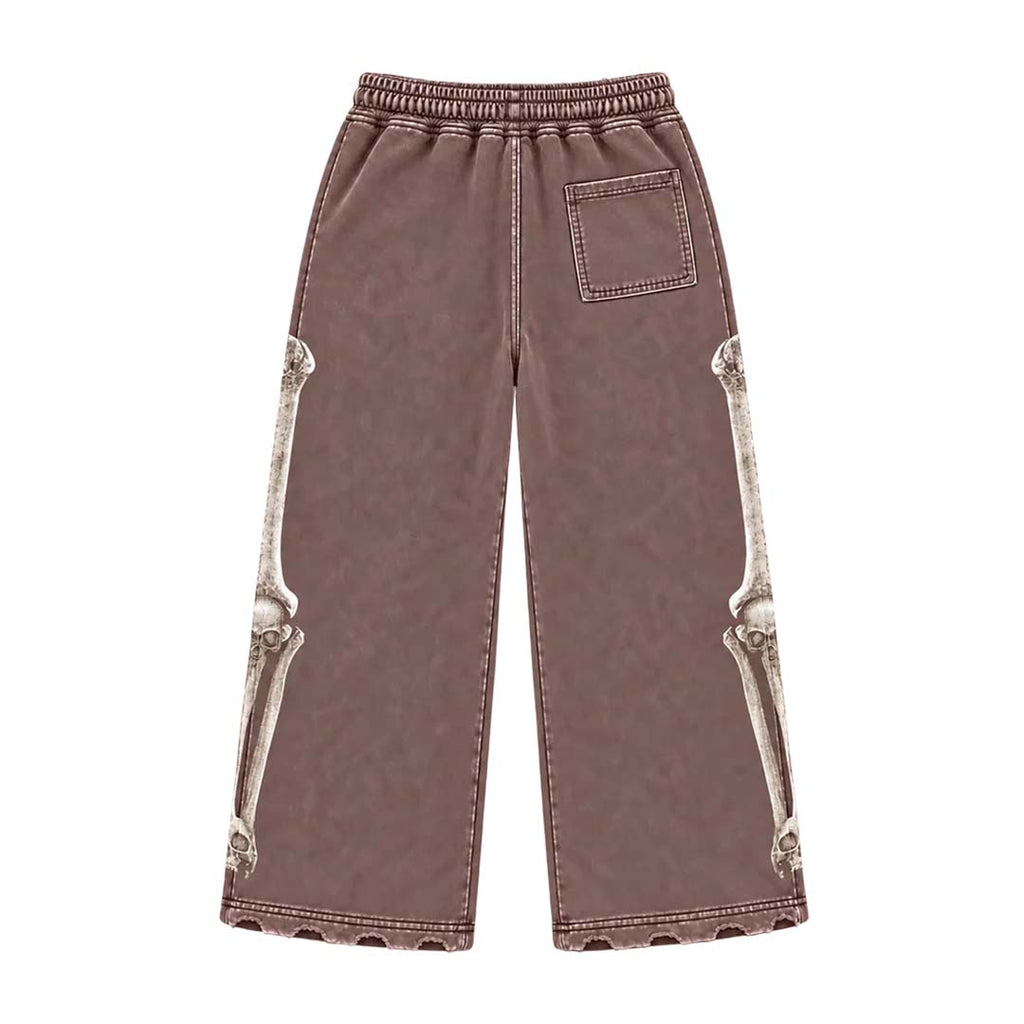 Floor 914 Skull Sweatpants Brown Wash