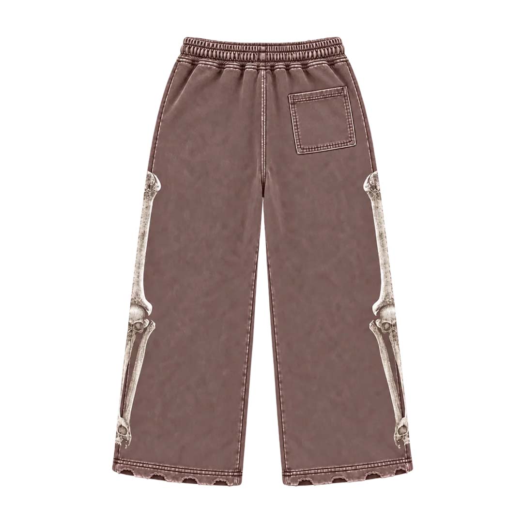 Floor 914 Skull Sweatpants Brown Wash