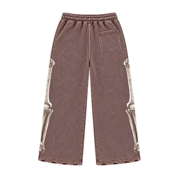 Floor 914 Skull Sweatpants Brown Wash