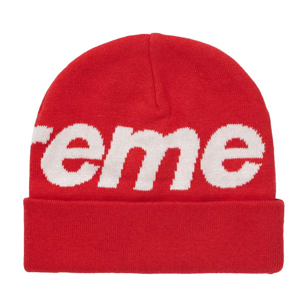 Supreme Big Logo Beanie Red