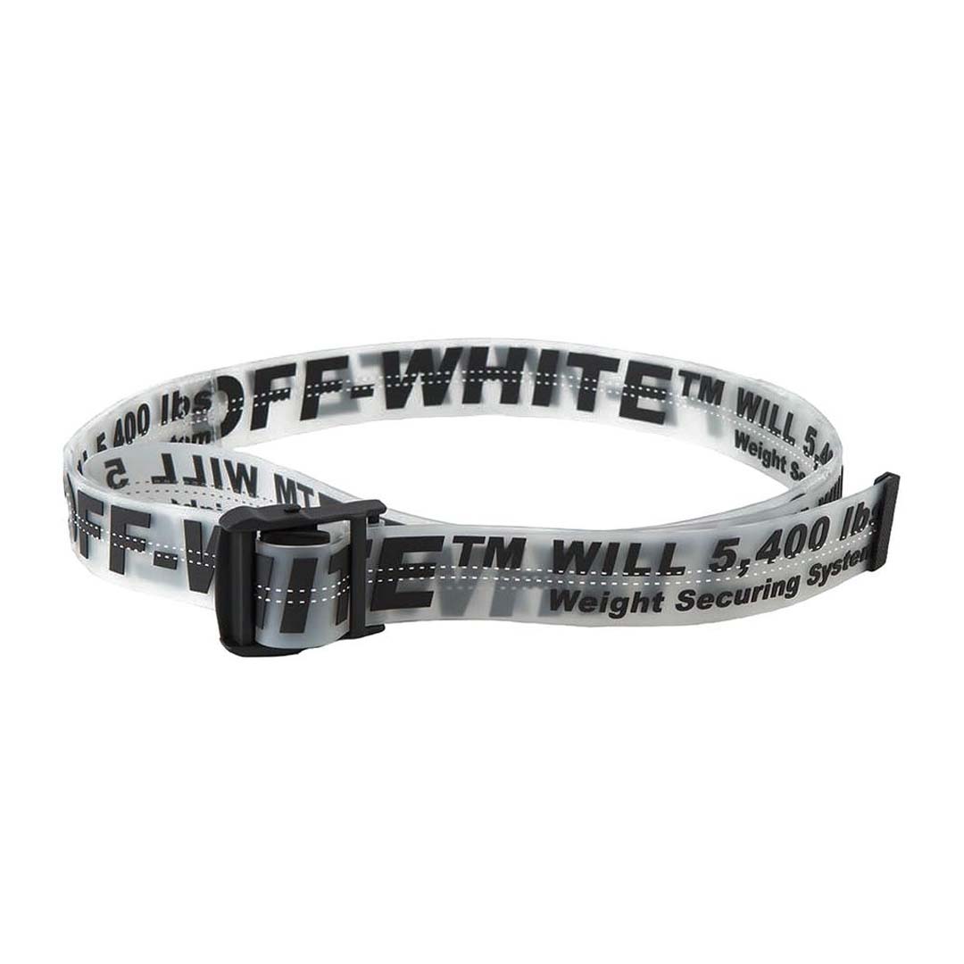 Off-White Rubber Belt Transparent Black