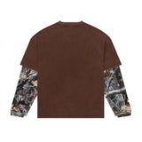 Godspeed Gone Fishing Layered Tee Brown