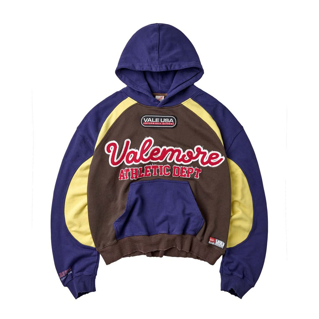 Vale Forever Smores Pullover Hoodie Navy Brown Yellow Red