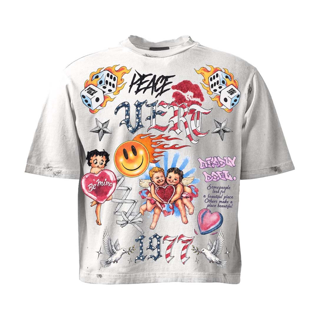 Retrovert Vert Tattoo Tee White