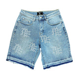 Mixed Emotions Rhinestone Blue Jean Shorts