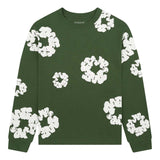 Denim Tears Cotton Wreath Green Long Sleeve Tee