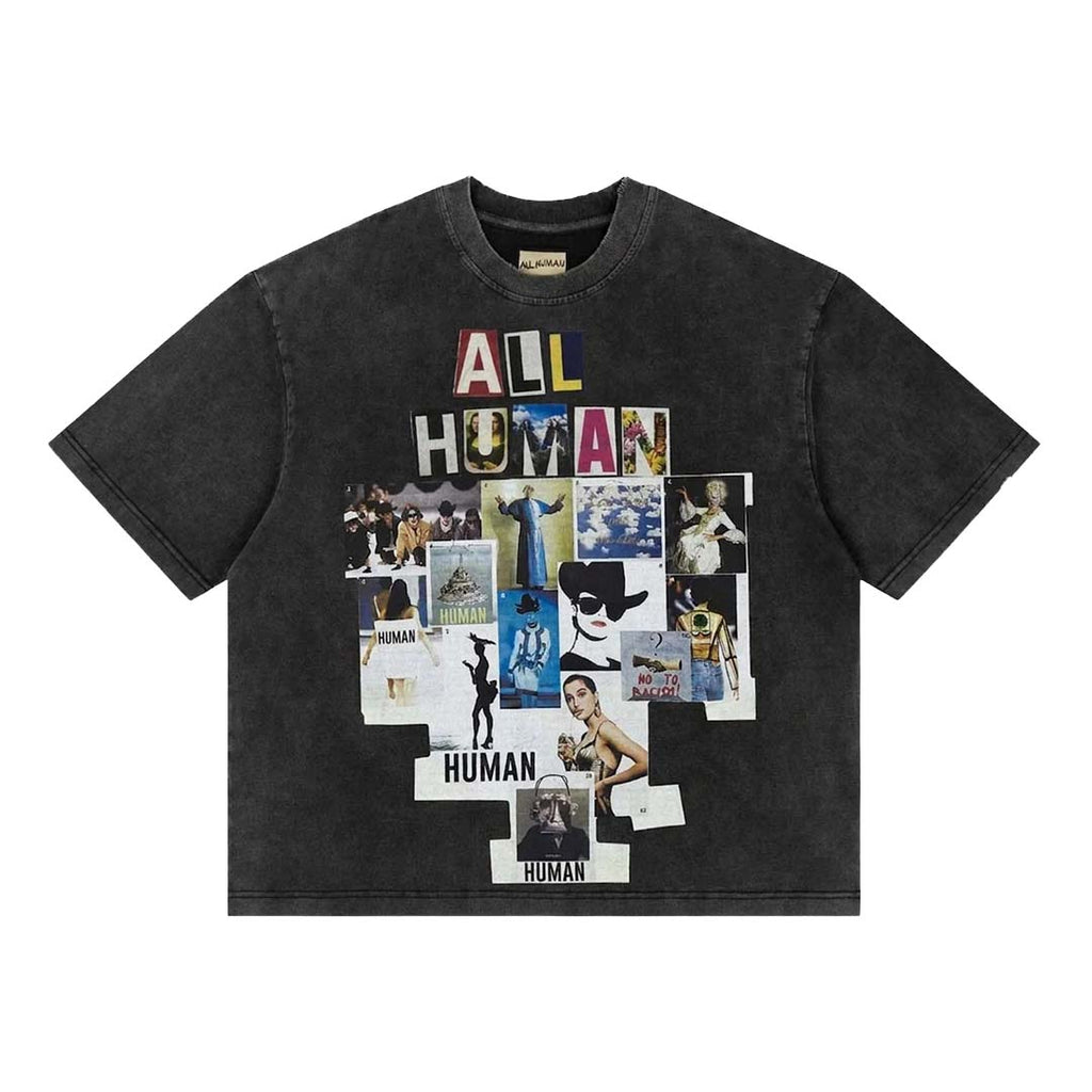All Human Copy & Paste V2 Black Tee