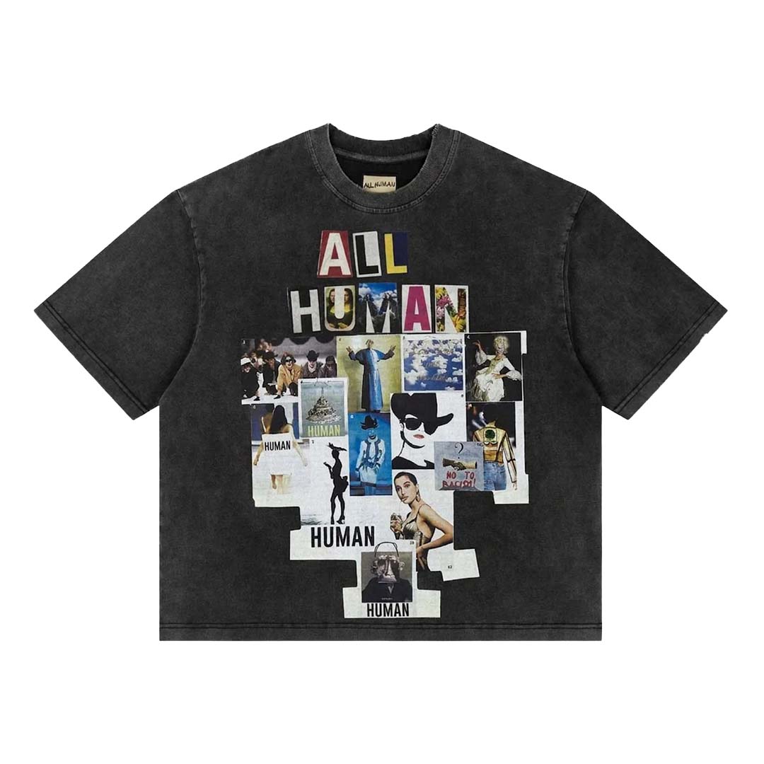 All Human Copy & Paste V2 Black Tee