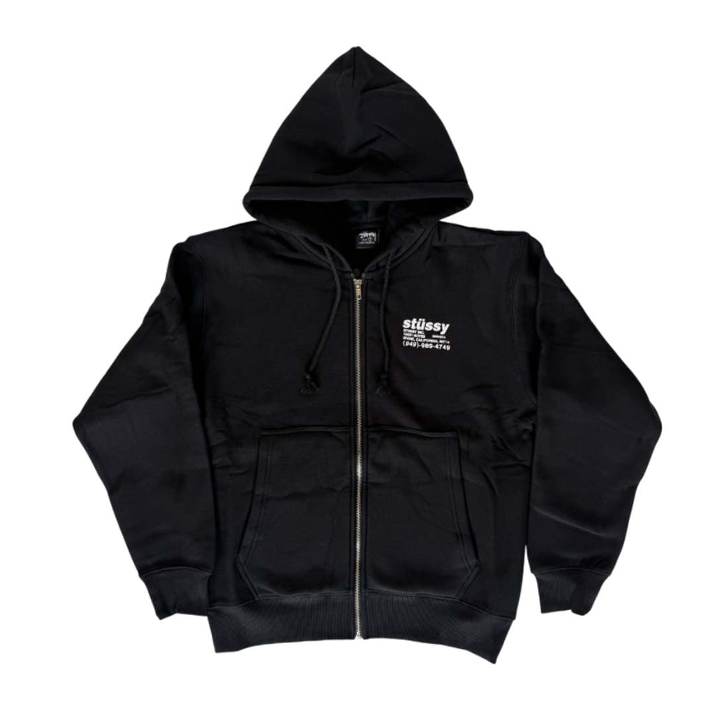 Stussy Black Common Wealth Zip Up Hoodie