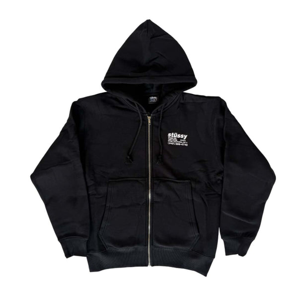 Stussy Black Common Wealth Zip Up Hoodie