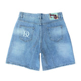 Dry Rot Light Wash Rhinestone Jean Shorts