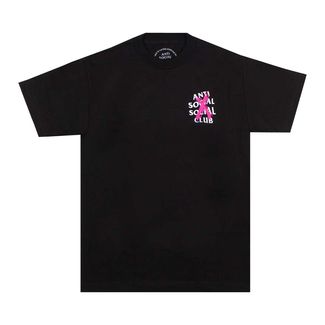 Anti Social Social Club Cancelled Black Pink Tee
