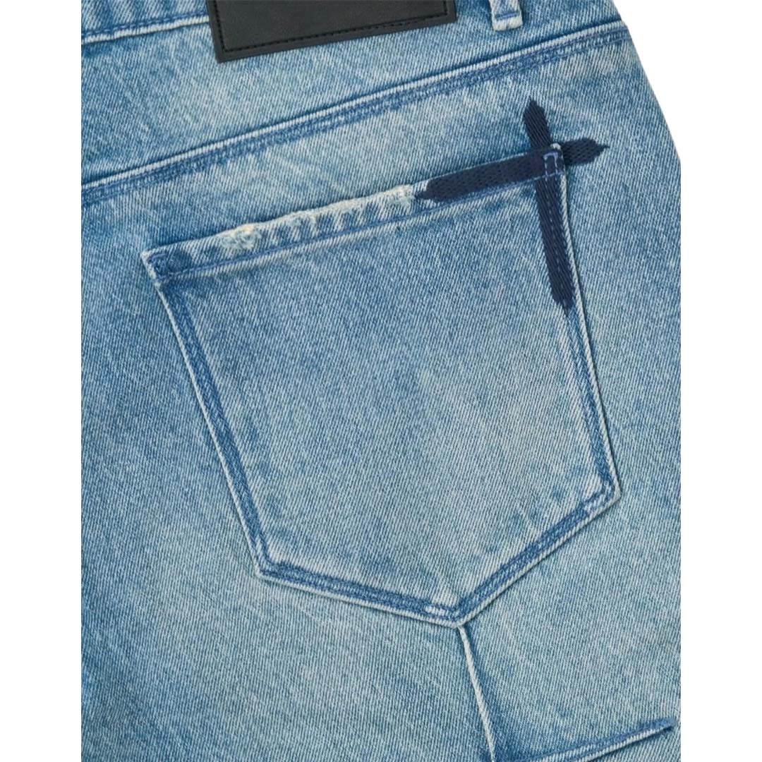 RTA Clayton Pintuck Skinny Jean Ocean Shine