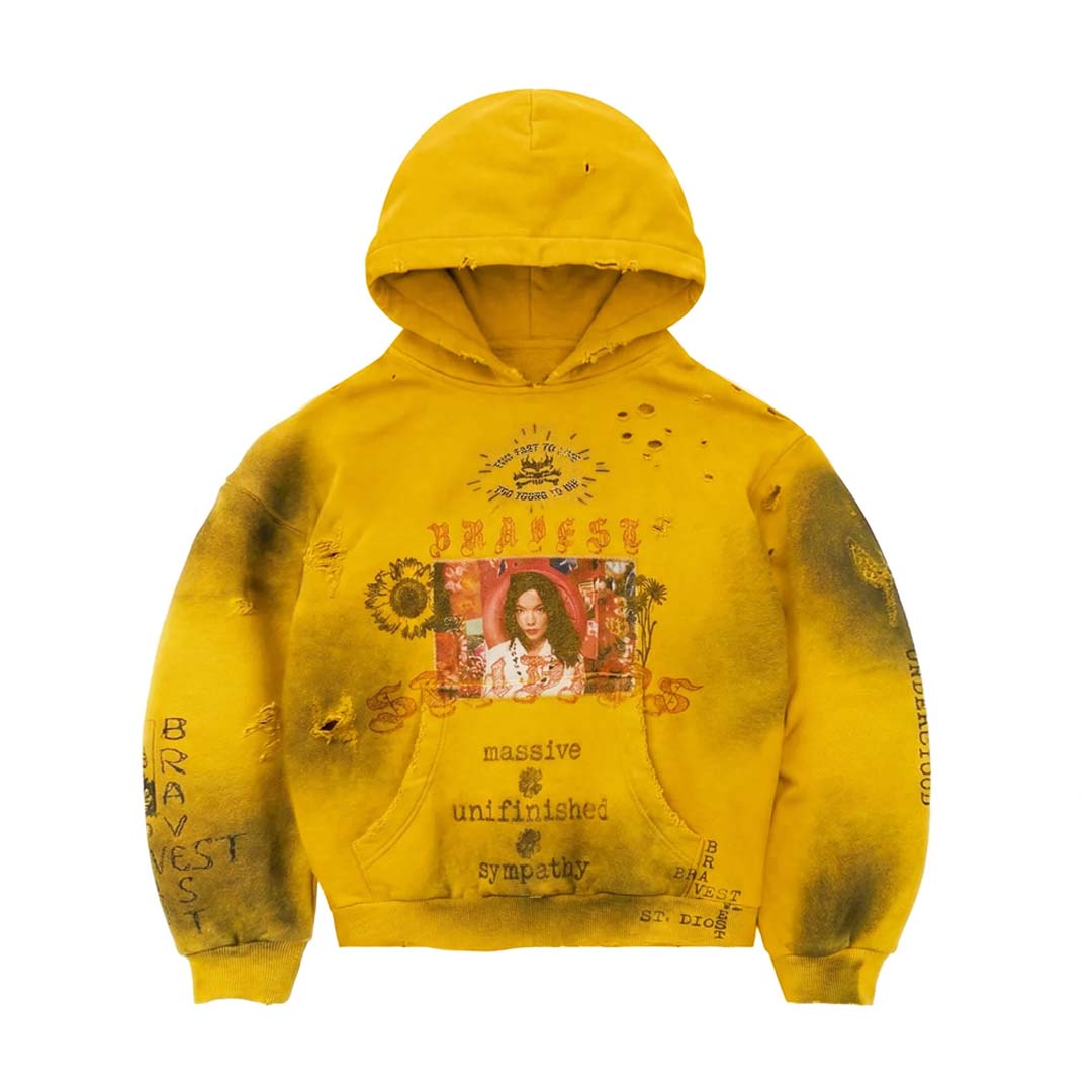Bravest Studios Yellow Heirloom Hoodie