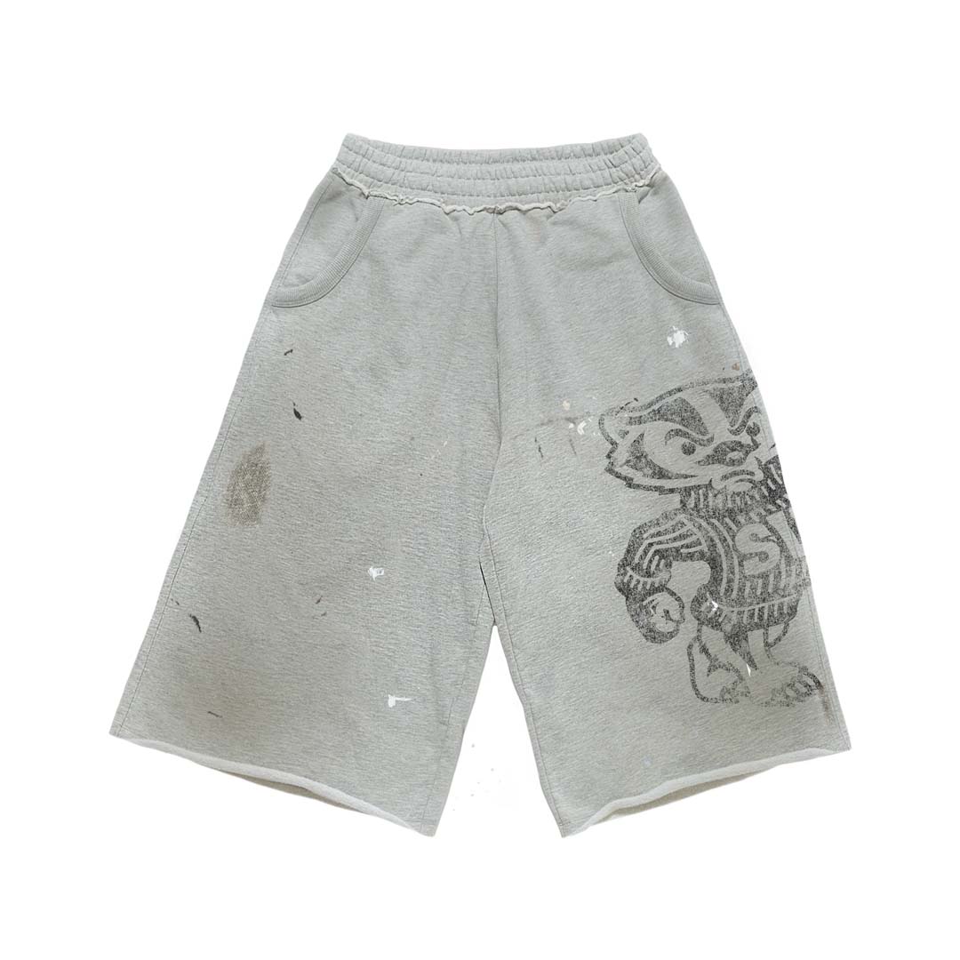 Saint Vanity Badger Grey Long Shorts