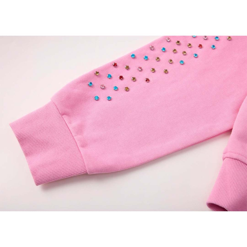 Cactus Valley Crystal Cactus Zip Hoodie Pink