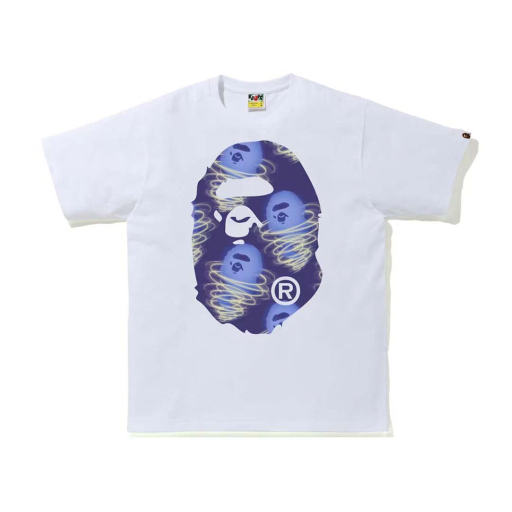 Bape Storm Big Ape Head Tee White Purple