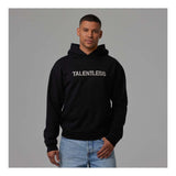 Talentless Heavyweight Circle Logo Embroidered Hoodie Black Bone