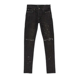 PURPLE BRAND Over Spray Skinny Jeans 'Black'