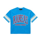 Homme Femme Kansas Cropped Tee Blue