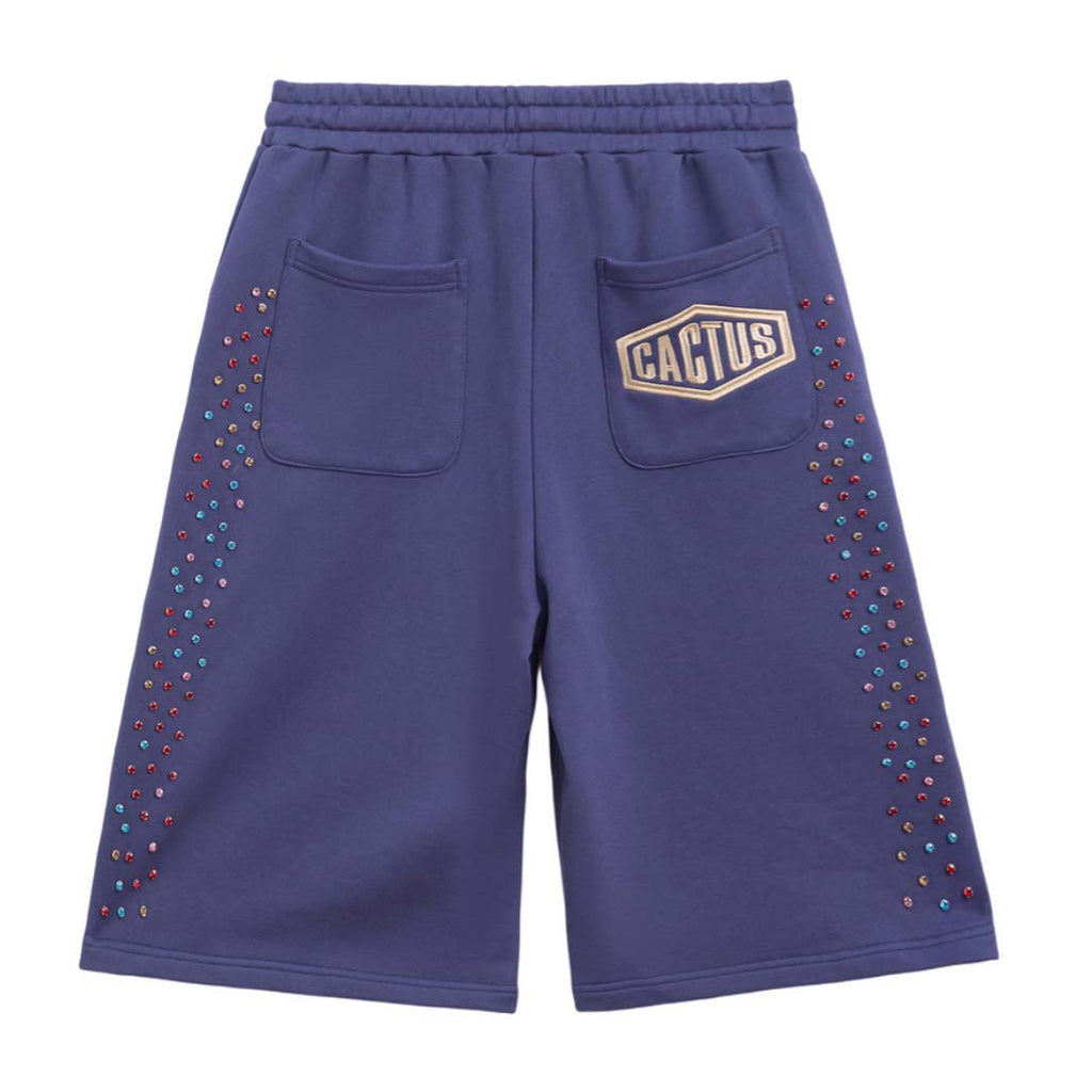 Cactus Valley Crystal Cactus Sweat Shorts Navy