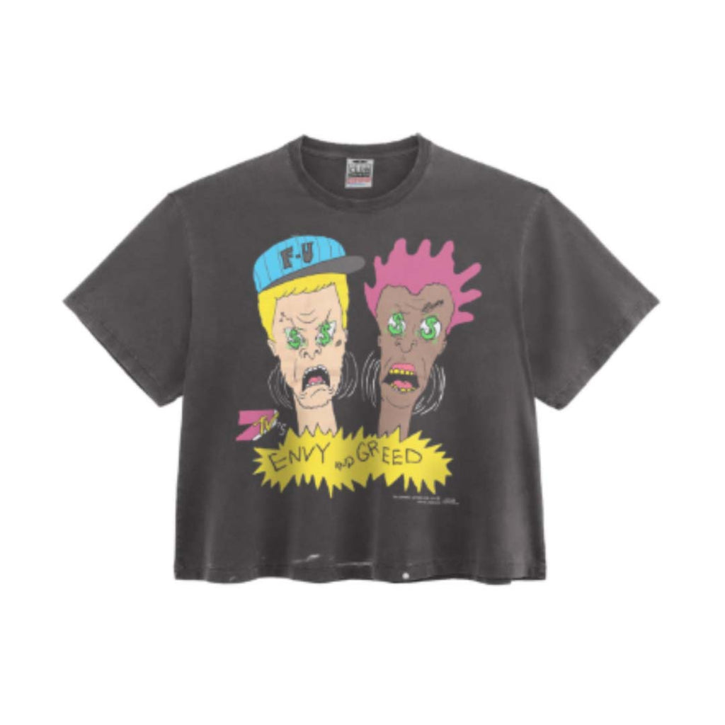 Triple Sevens Envy and Greed Faded Black Tee