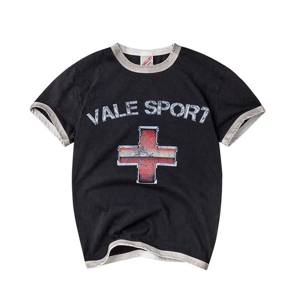 Vale Forever Emergency Tee Women's Faded Black Red