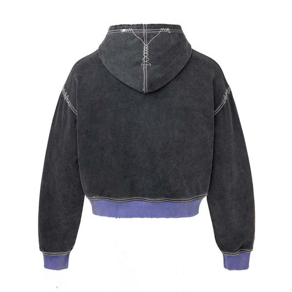 Vale Forever Hypnotic Zip Up Hoodie Black Blue