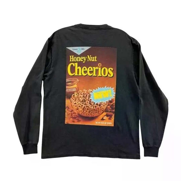 Kith Cheerios Cereal Box Long Sleeve Tee Black