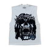 Lost Hills Flames Sleeveless Tee White