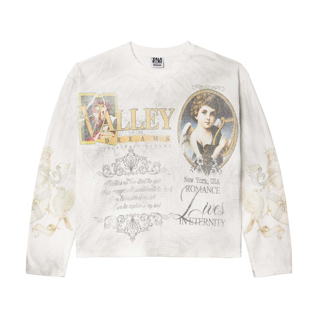 Vale Forever Celestial Long Sleeve White Thermal Tee