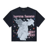 Homme Femme Night Rider Tee Black