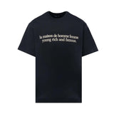 Homme Femme Destroyed Maison Tee Black