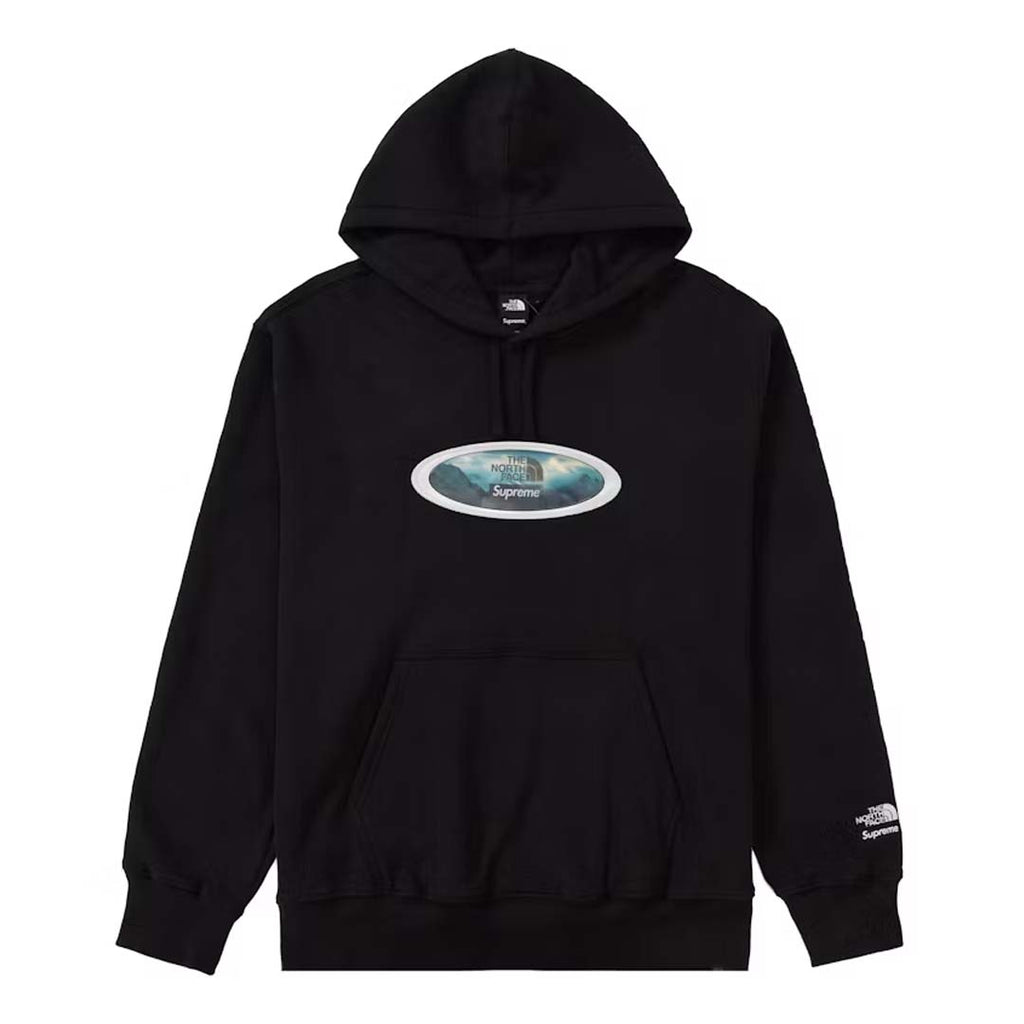 Supreme The North Face Lenticular Mountains Hooded Sweatshirt Black