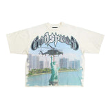 Godspeed JFK to MIA Bone Tee