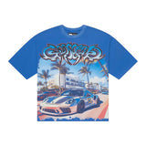 Godspeed Car Meet Miami Exclusive Blue Wash Tee