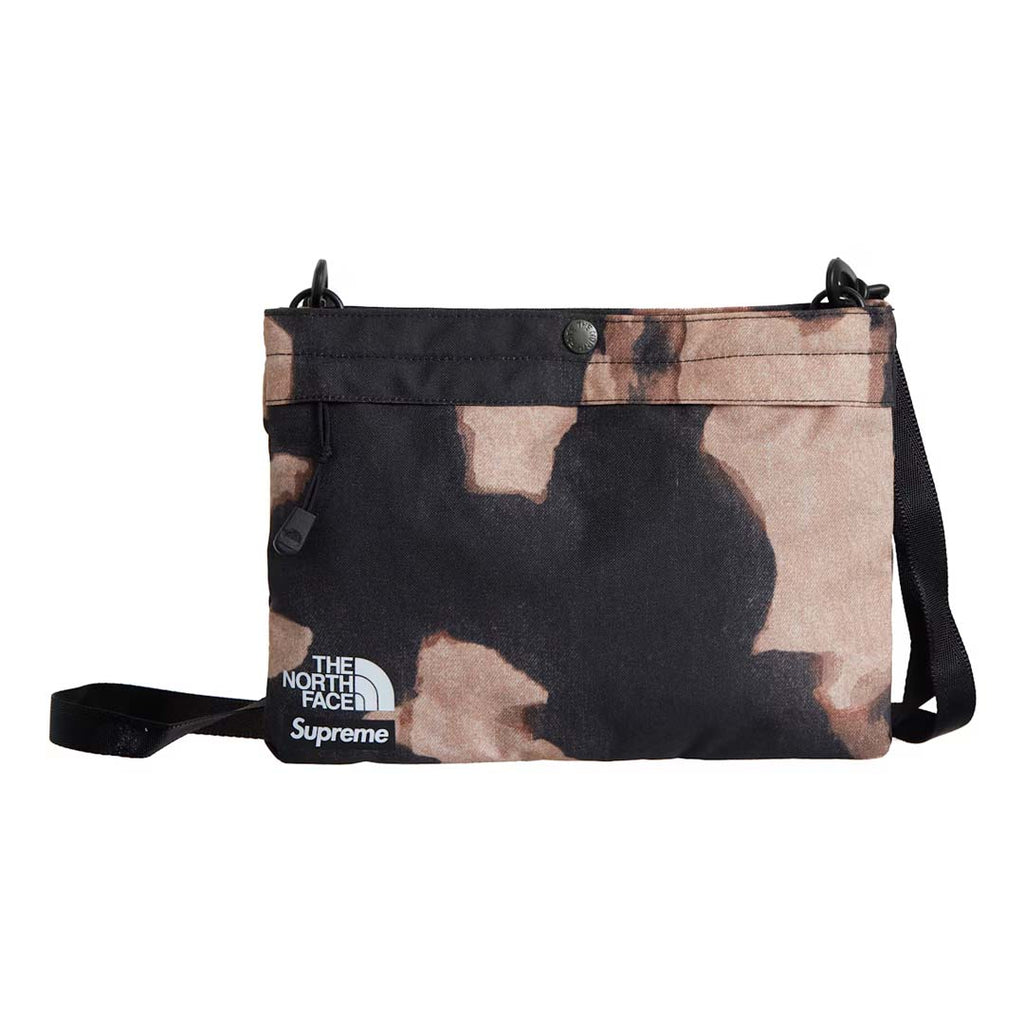 Supreme The North Face Bleached Denim Print Shoulder Bag Black