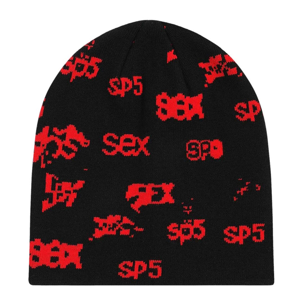 Sp5der Sex Beanie Black Red