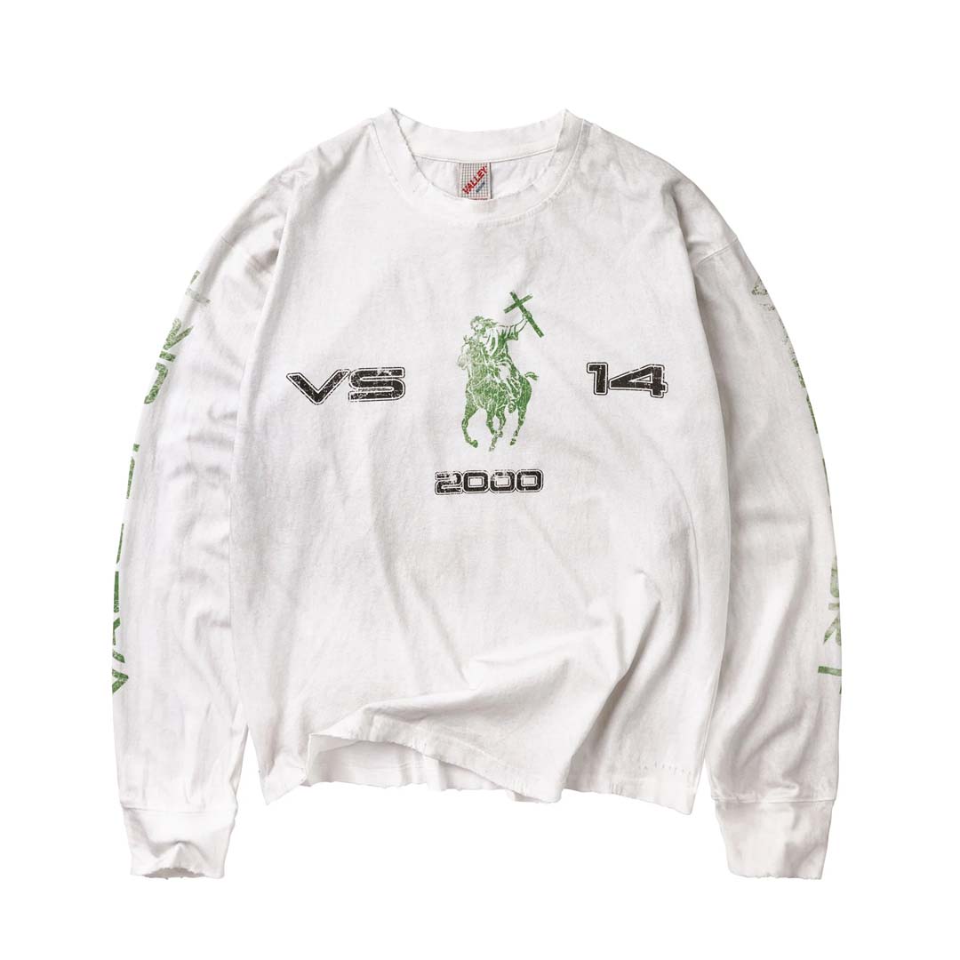 Vale Forever Crusader Long Sleeve Tee White Green