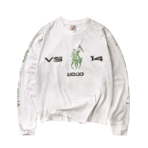 Vale Forever Crusader Long Sleeve Tee White Green