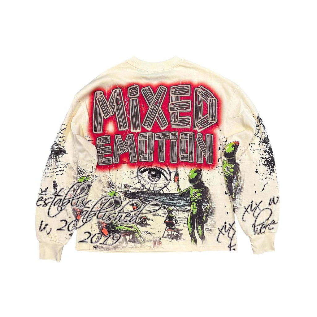 Mixed Emotions Art Club Cream Long Sleeve Tee